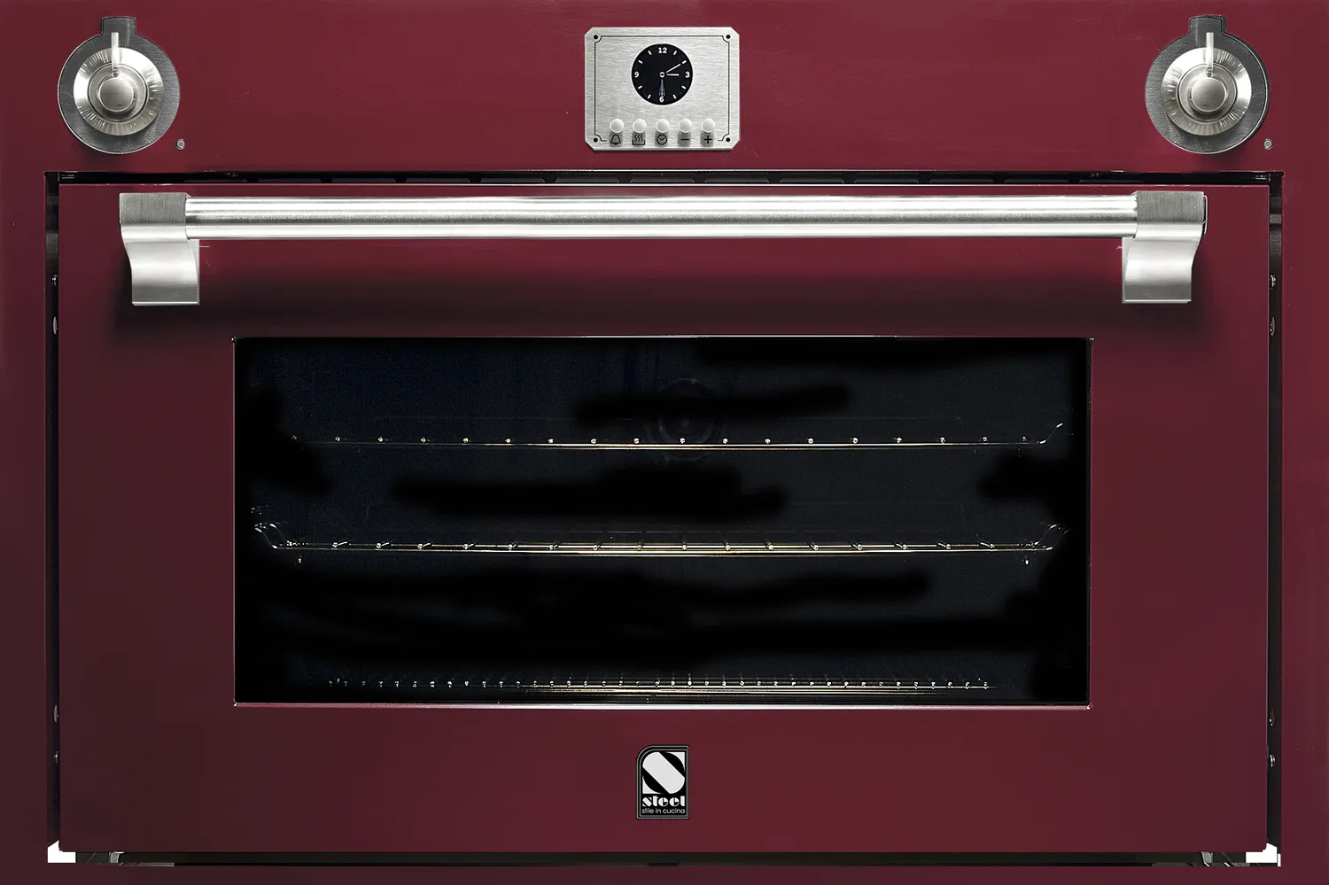 Steel תנור בנוי 90X60 ס''מ בגימור בורדו סדרת ASCOT תוצרת Steel דגם AF-E9 בורדו — תמונה 3